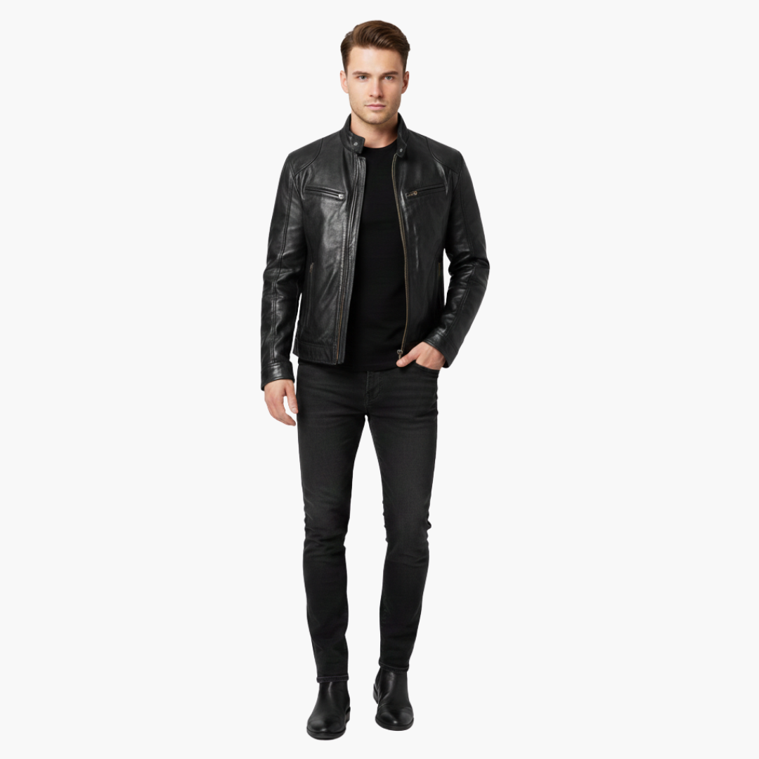 Veste homme à col montant avec poches zippées