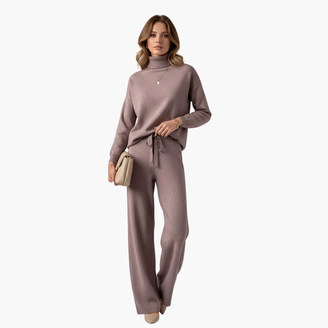 Conjunto de mujer de dos piezas con cuello alto