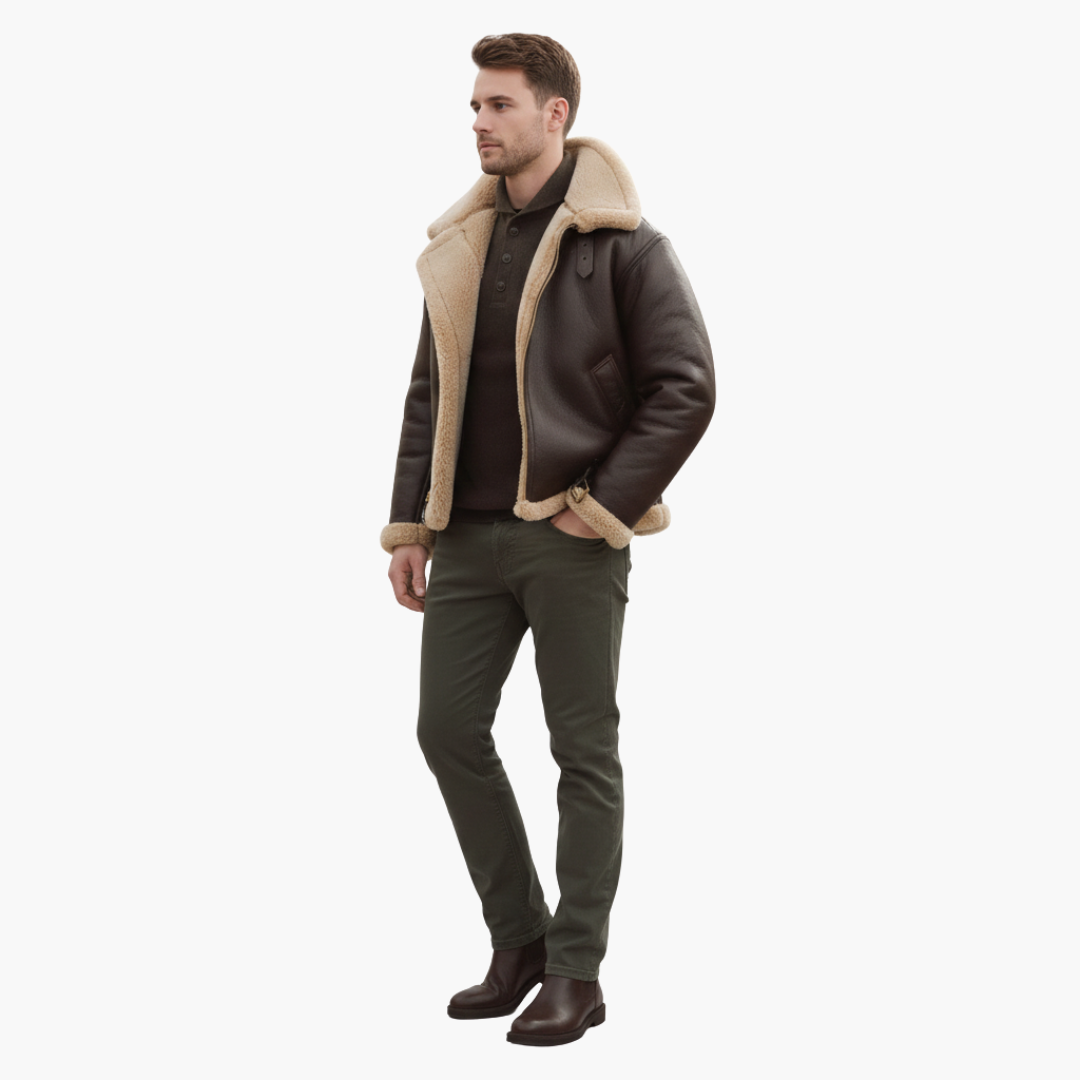 Blouson aviateur homme avec doublure sherpa