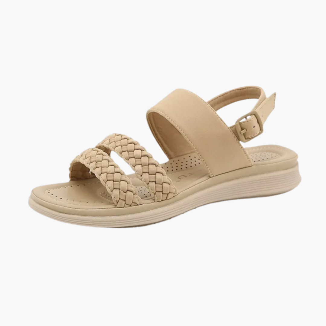 Sandales Femme avec Brides Tressées et Semelle Flexible