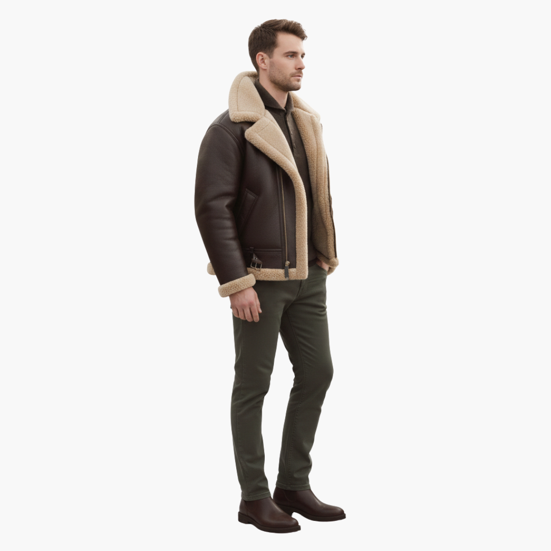 Blouson aviateur homme avec doublure sherpa