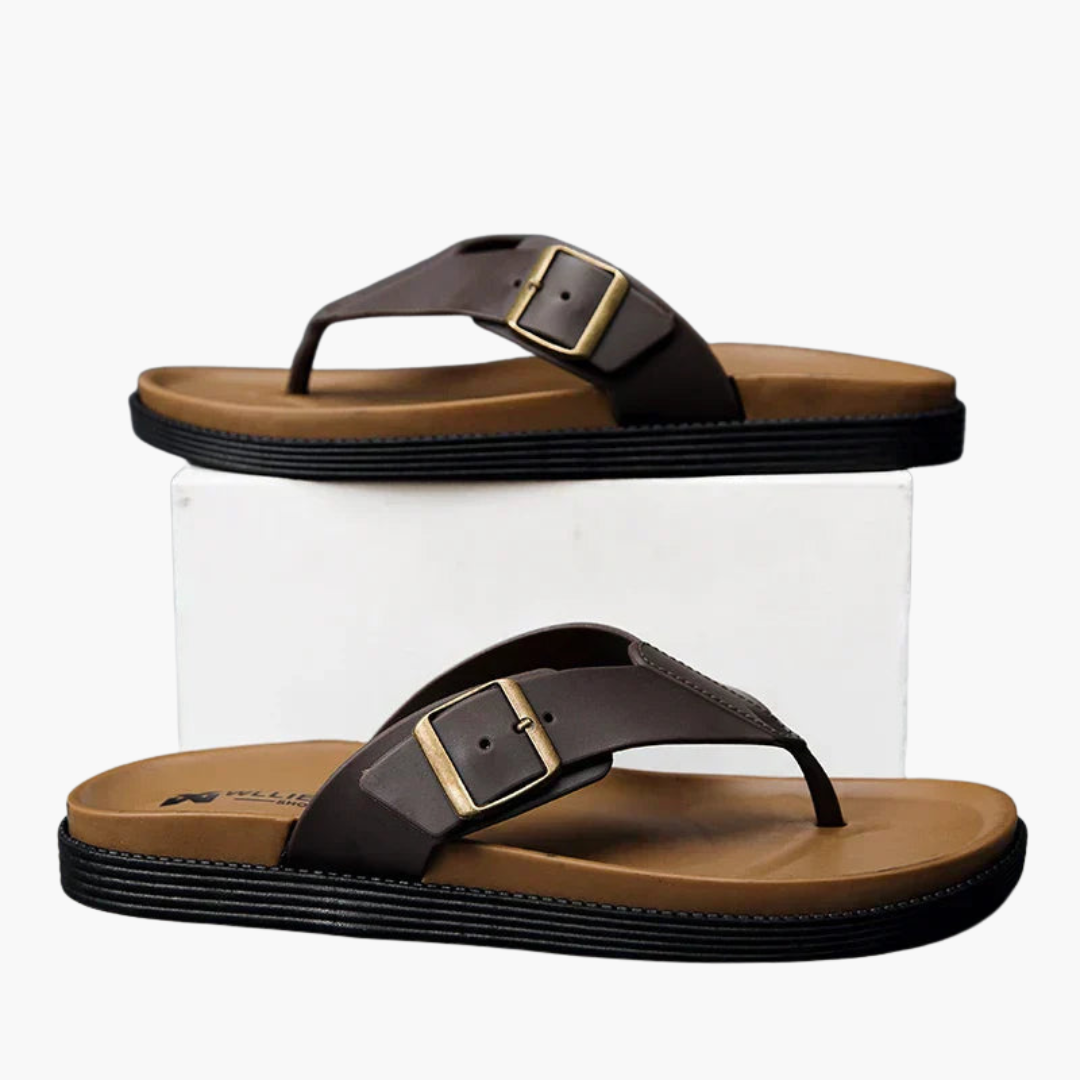 Women's Synthetic Leather Sandals with Padded Sole