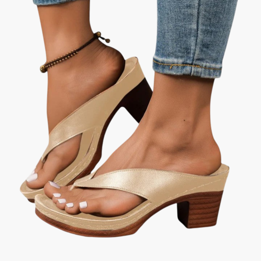 Women's Sandals with Block Heel and Platform Sole
