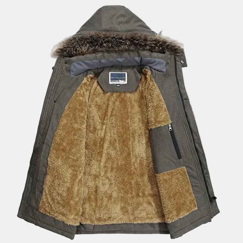 Arctique | Parka d'Hiver pour Hommes avec Col en Fourrure