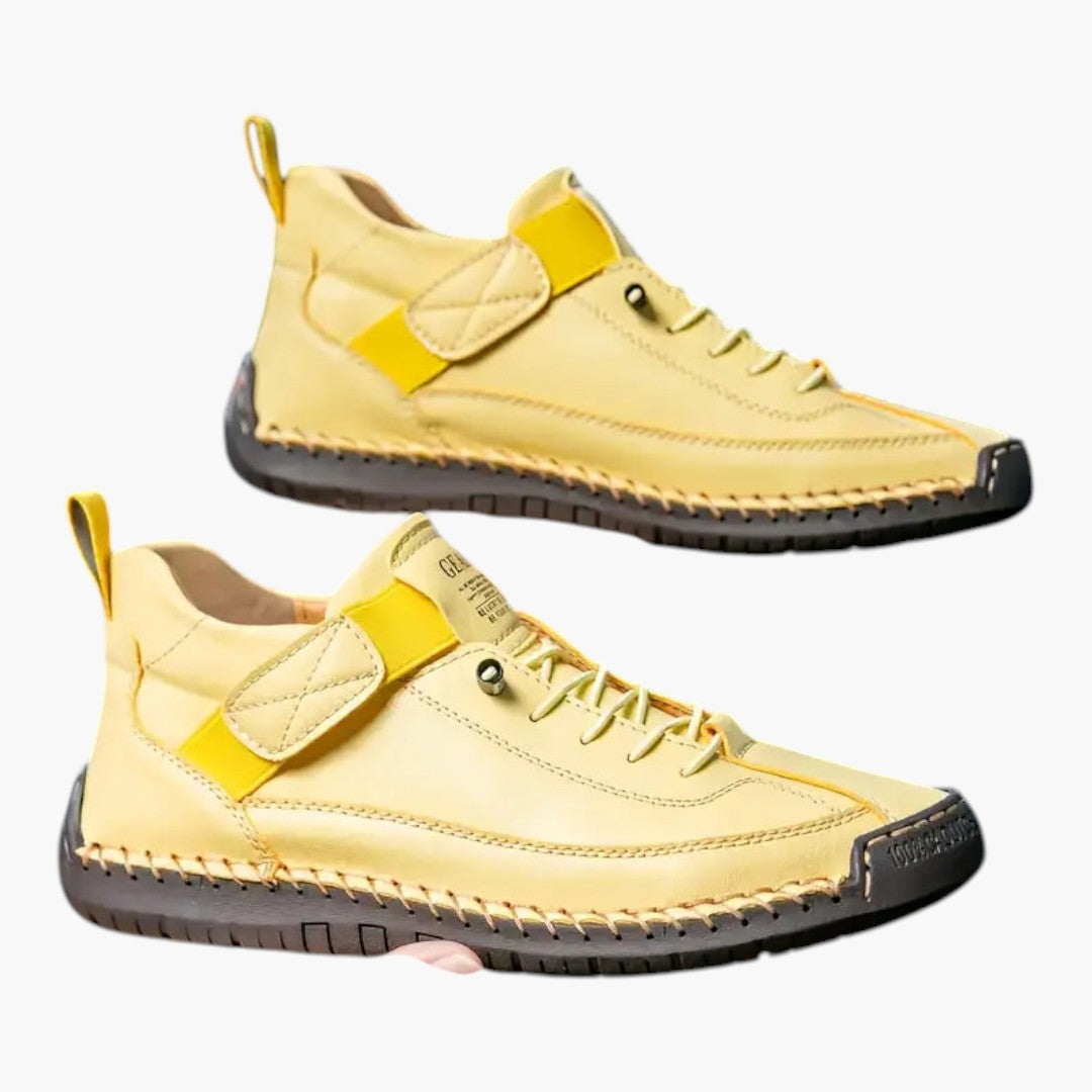 Baskets Confortables Femme a Cuir Respirant et Semelle EVA