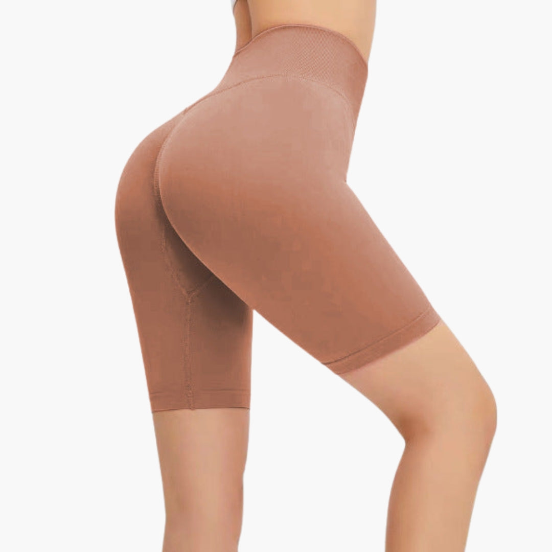 Bermuda femme taille haute avec coutures galbantes
