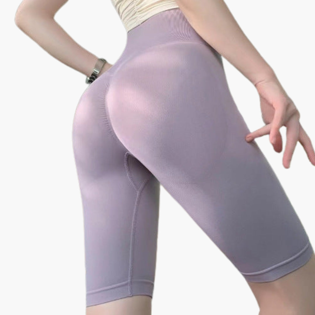 Bermuda femme taille haute avec coutures galbantes