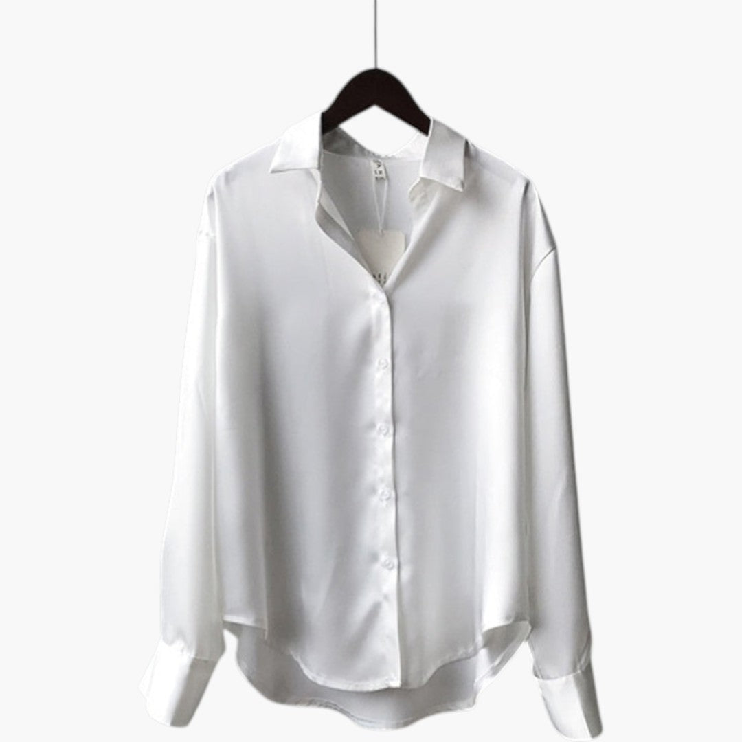 Blouse femme à col avec fermeture boutonnée