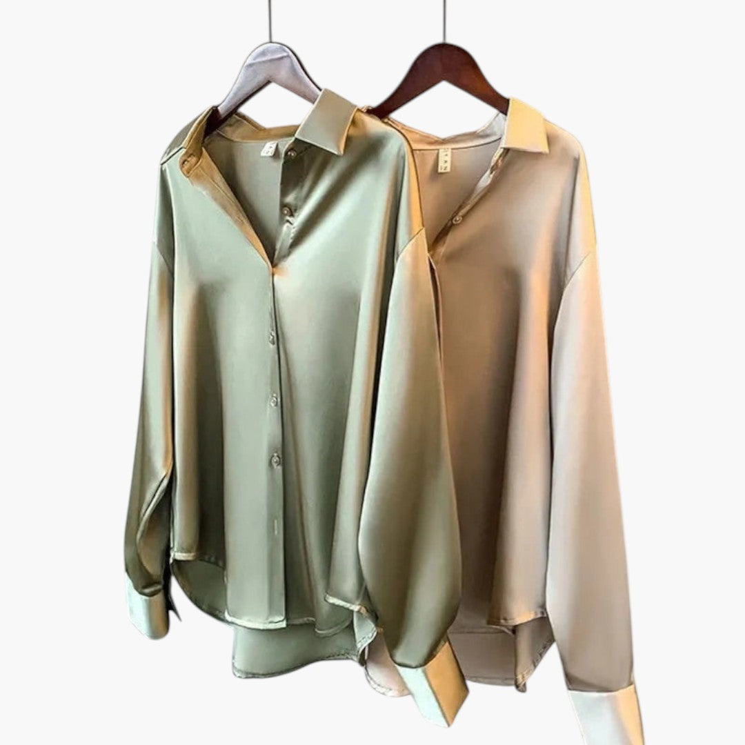 Blouse femme à col avec fermeture boutonnée