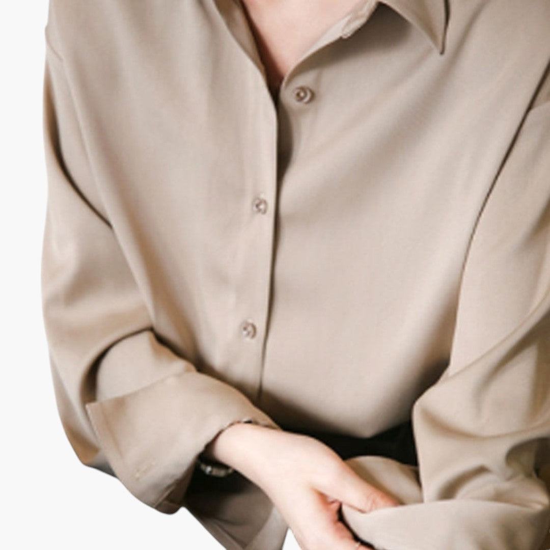 Blouse femme à col avec fermeture boutonnée