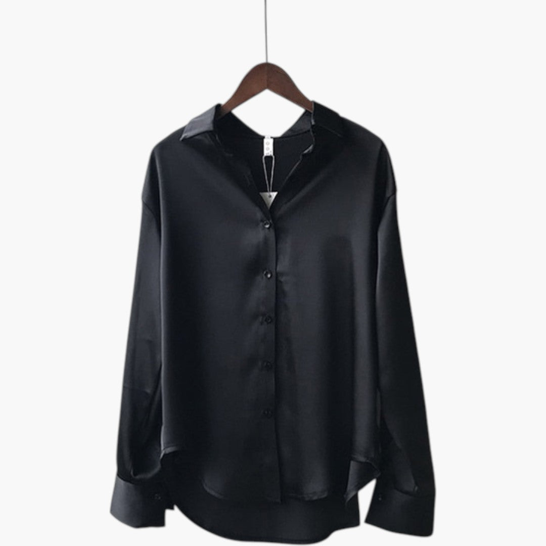 Blouse femme à col avec fermeture boutonnée