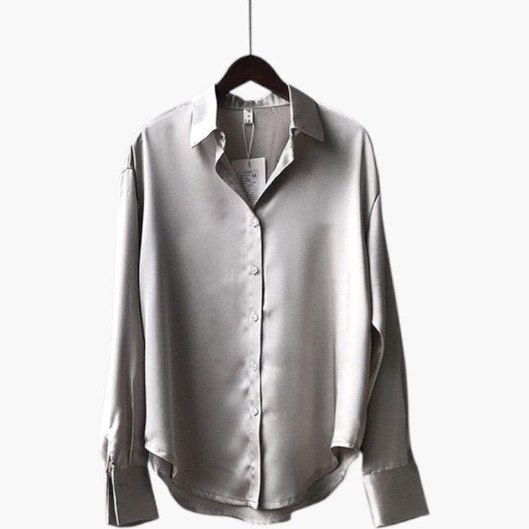 Blouse femme à col avec fermeture boutonnée
