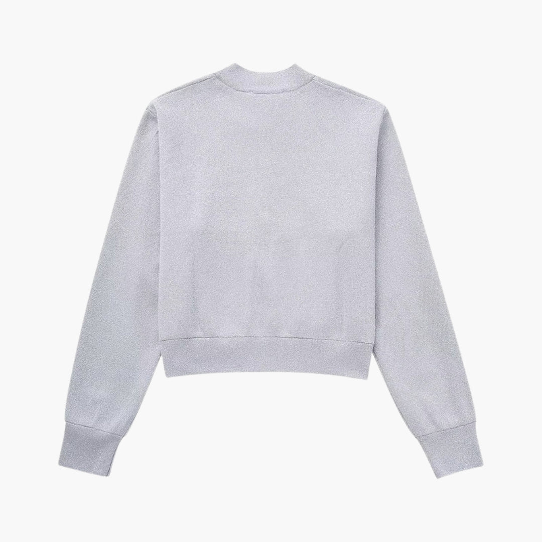 Women's Bomber Jacket with Shimmering Surface
