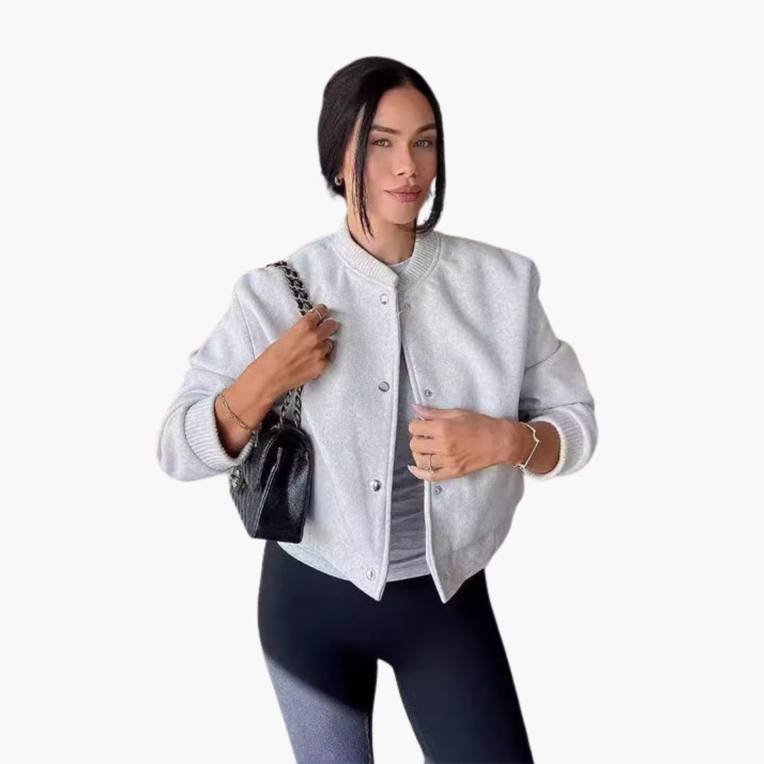 Giubbotto Bomber Donna con Fondo Elastico