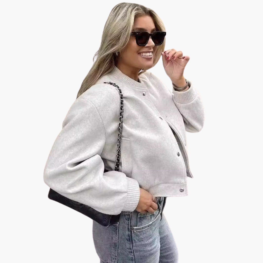Giubbotto Bomber Donna con Fondo Elastico