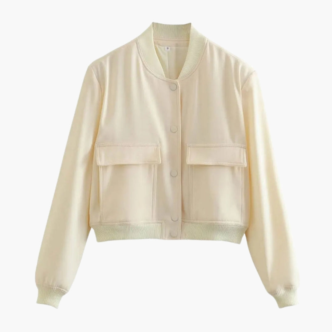 Bomber donna con grandi tasche a patta