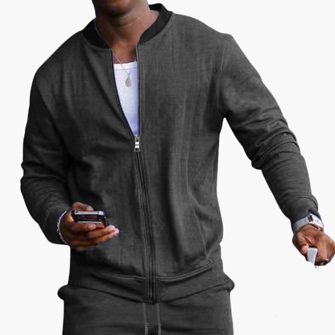 Blouson bomber til mænd med elastiske manchetter