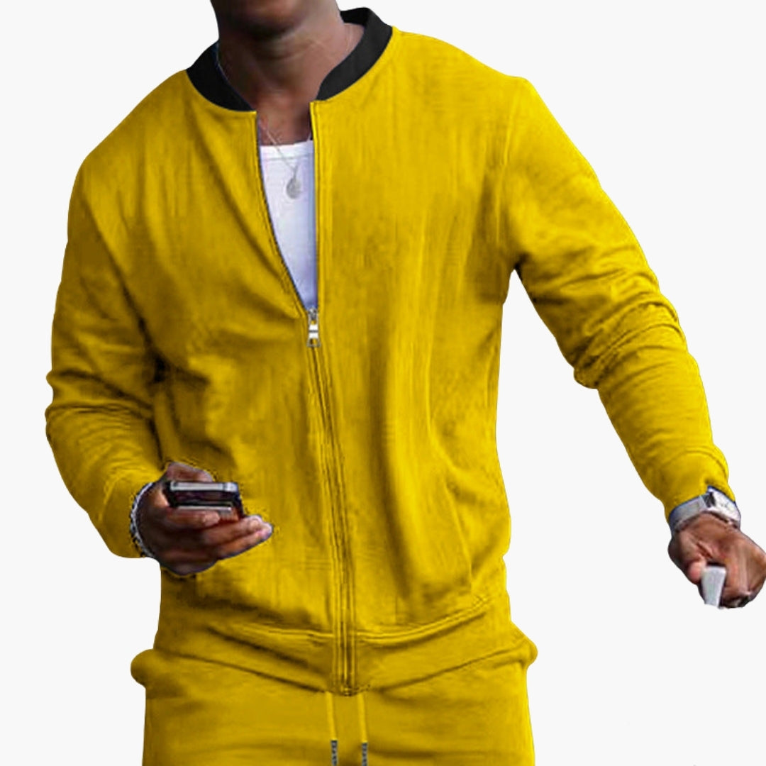 Blouson bomber til mænd med elastiske manchetter