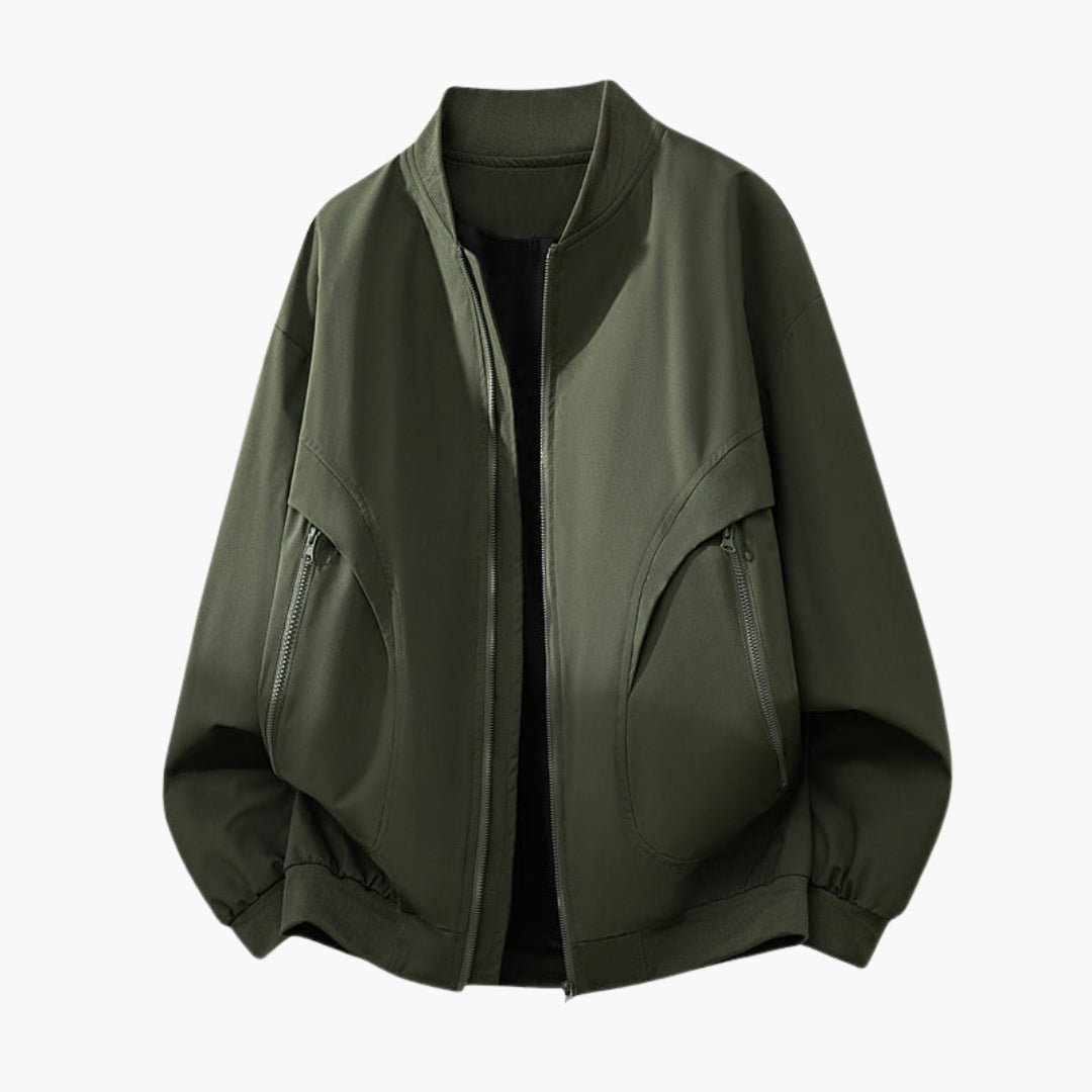 Blusão Bombers Mulher Estilo Desportivo com Bolsos com Fecho éclair
