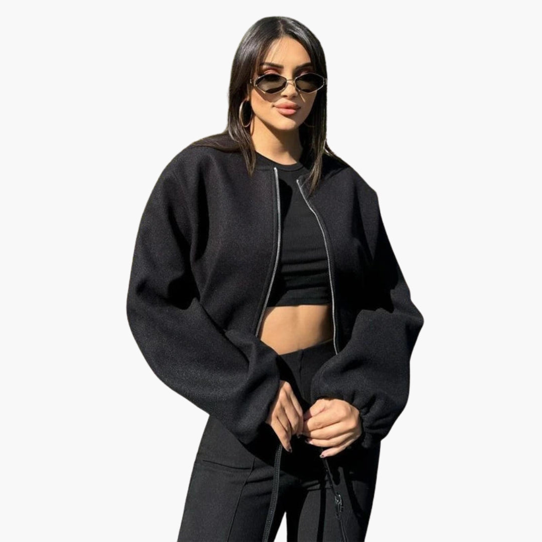 Blouson bomber donna con chiusura lampo