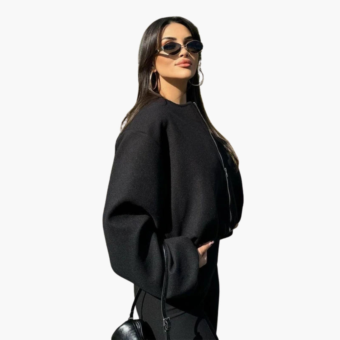 Blouson bomber donna con chiusura lampo