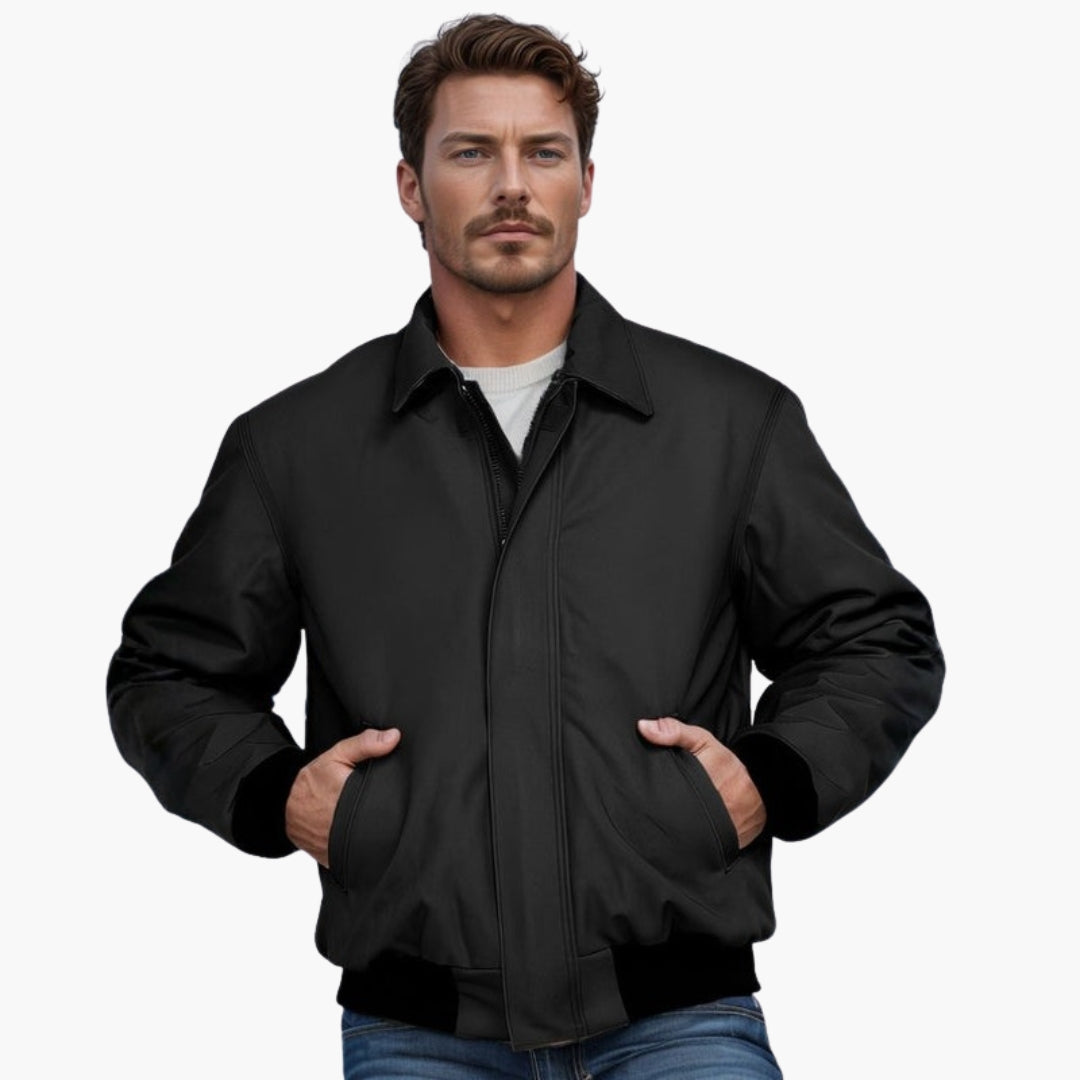 Blouson aviateur homme à poignets élastiques