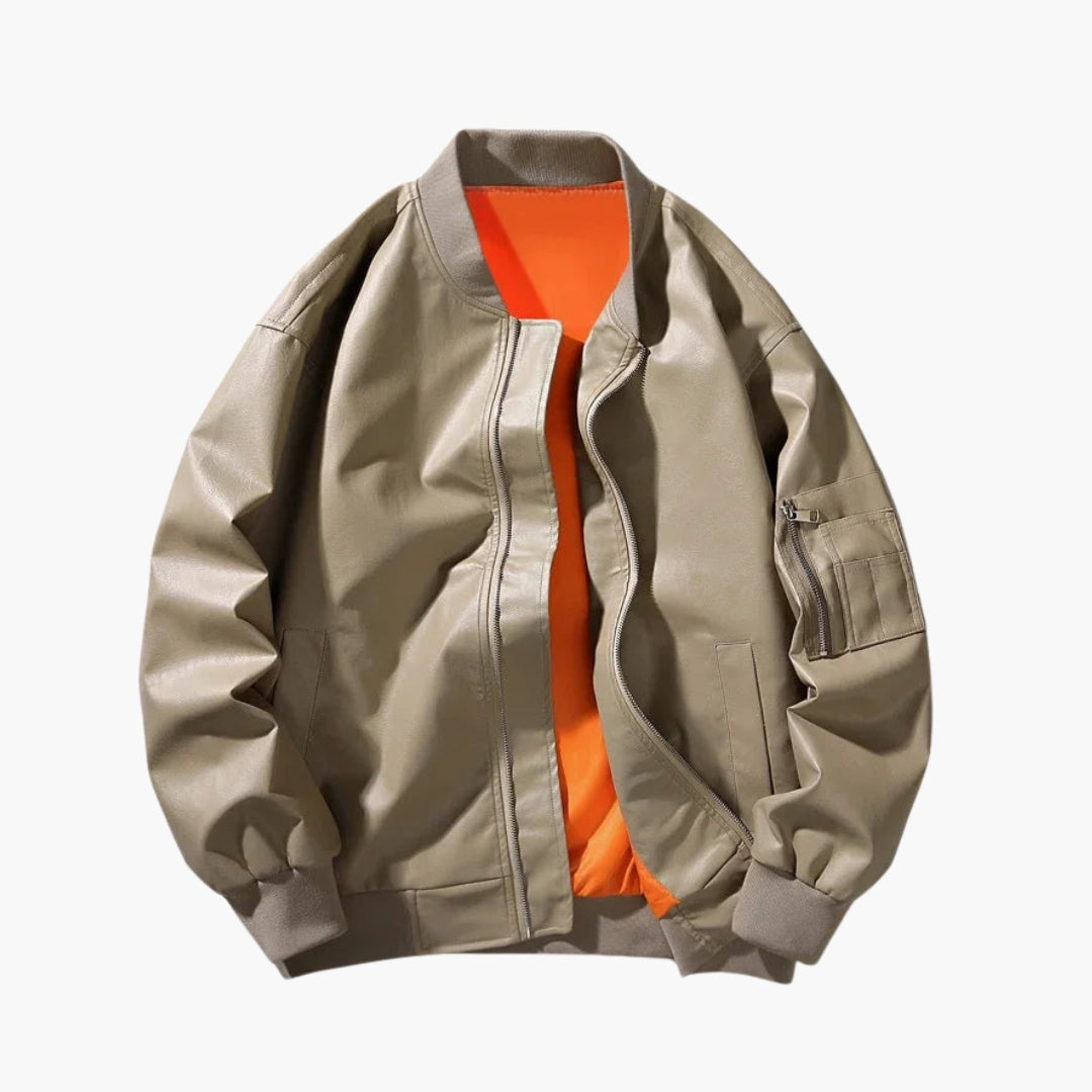 Blouson aviateur homme avec poignets côtelés