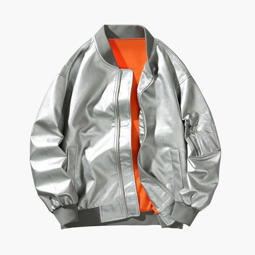 Blouson aviateur homme avec poignets côtelés