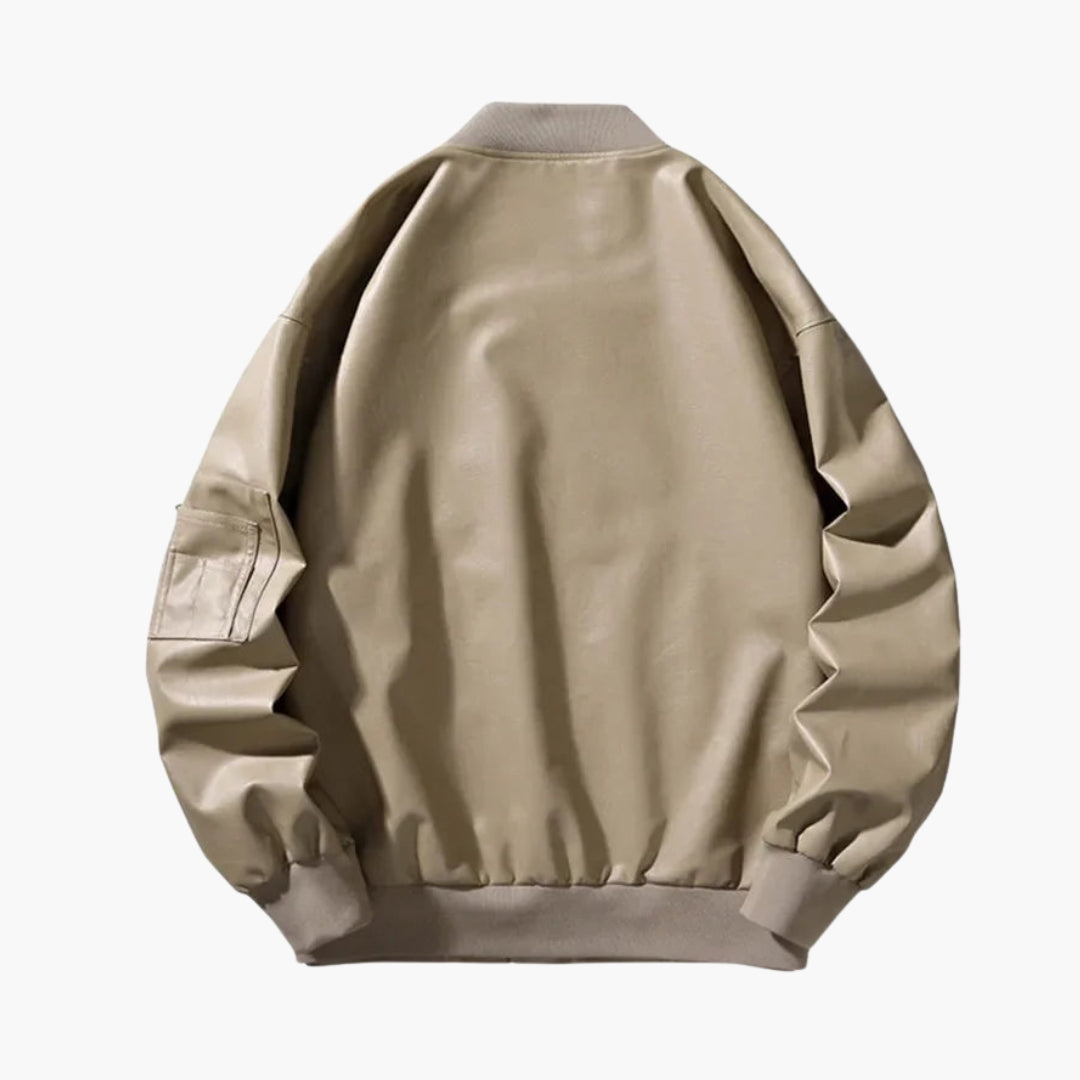 Blouson aviateur homme avec poignets côtelés