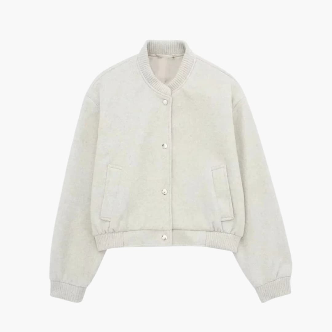 Bomber corto da donna con chiusura lampo