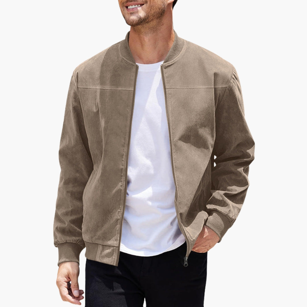 Men's bomber jacket with sporty cut and side pockets