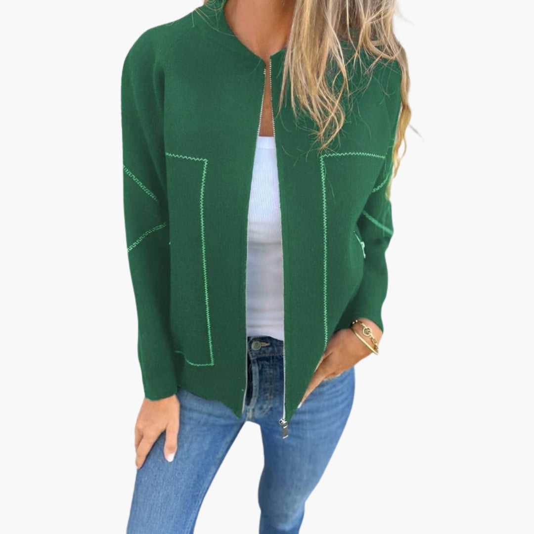 Blouson donna stile bomber con chiusura lampo