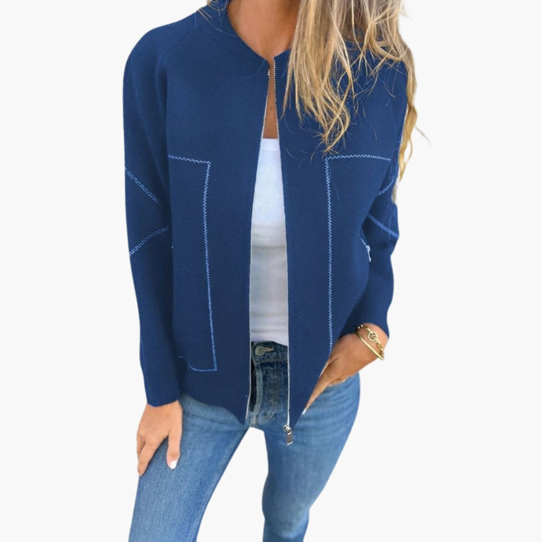Blouson donna stile bomber con chiusura lampo