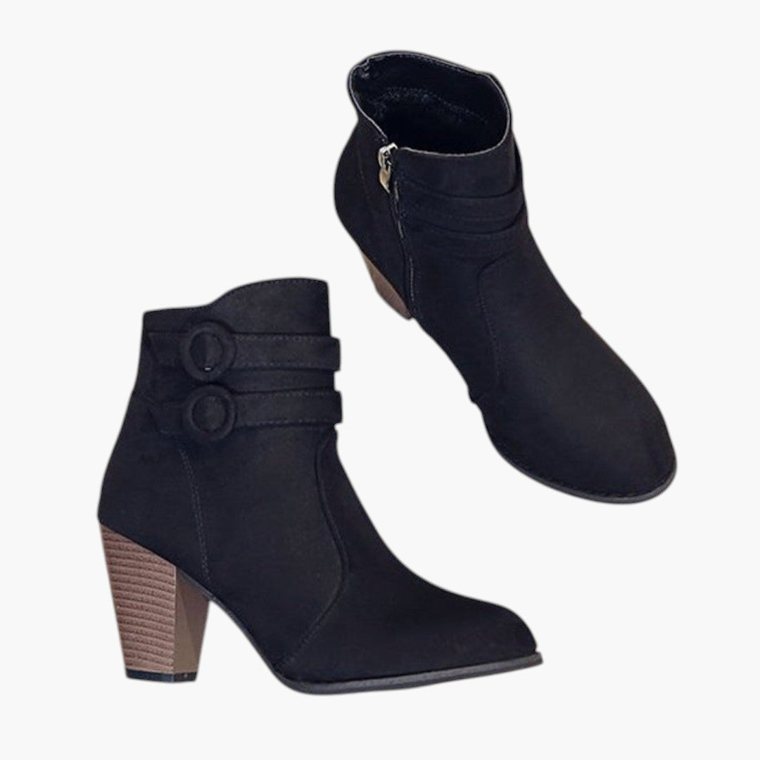Bottines femmes avec détails de boucle et talons confortables