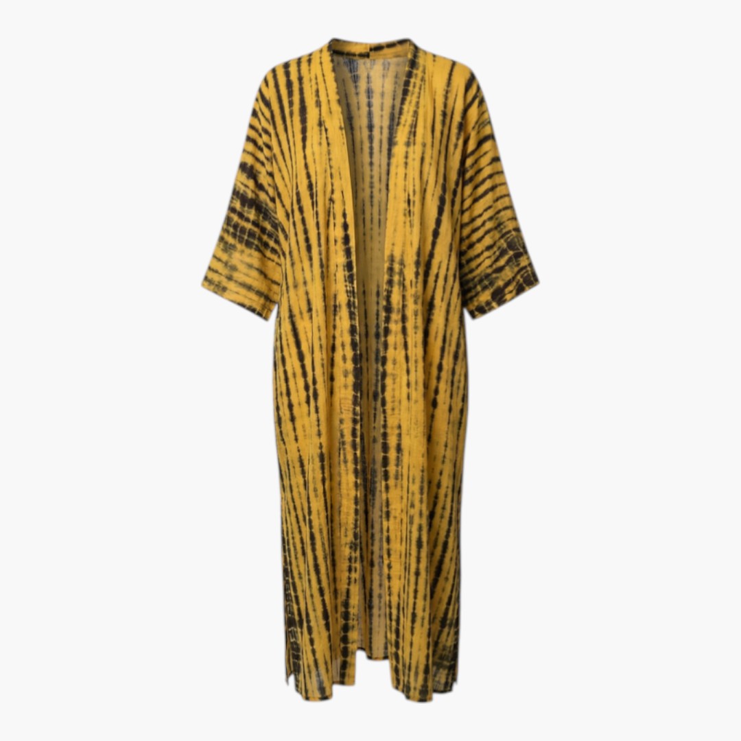Cache maillot donna con davanti aperto e maniche a tre quarti