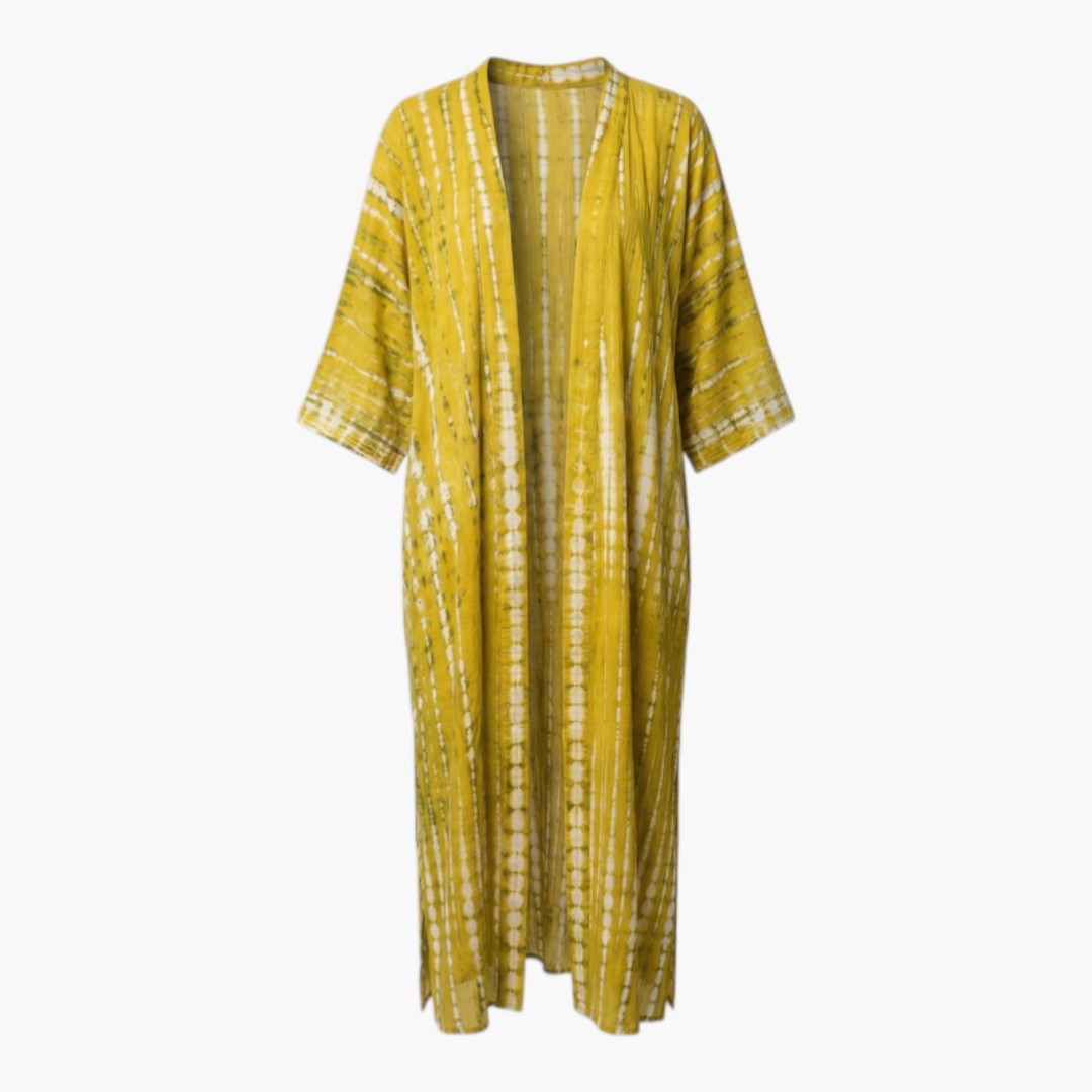 Cache maillot donna con davanti aperto e maniche a tre quarti