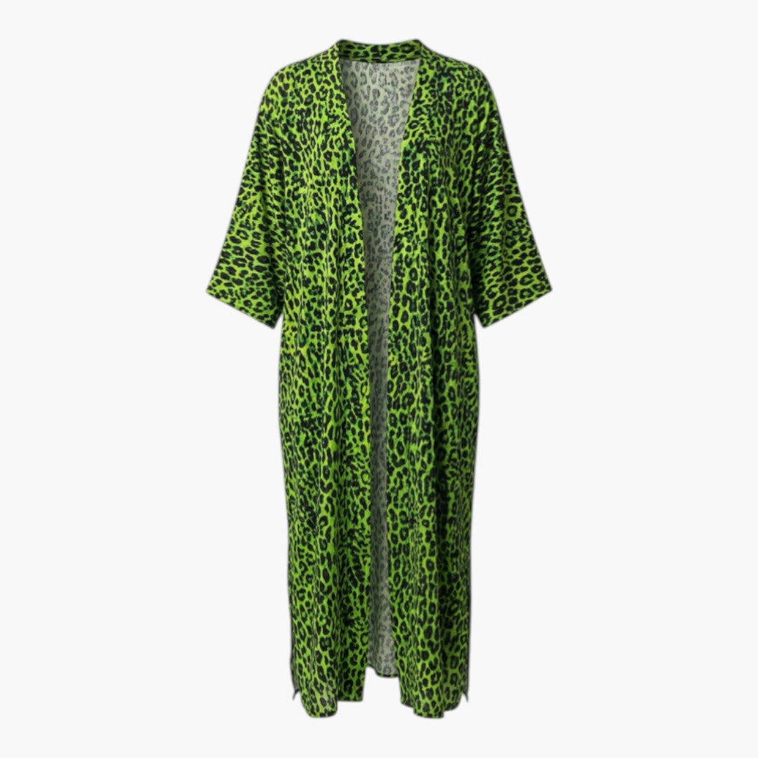 Cache maillot donna con davanti aperto e maniche a tre quarti