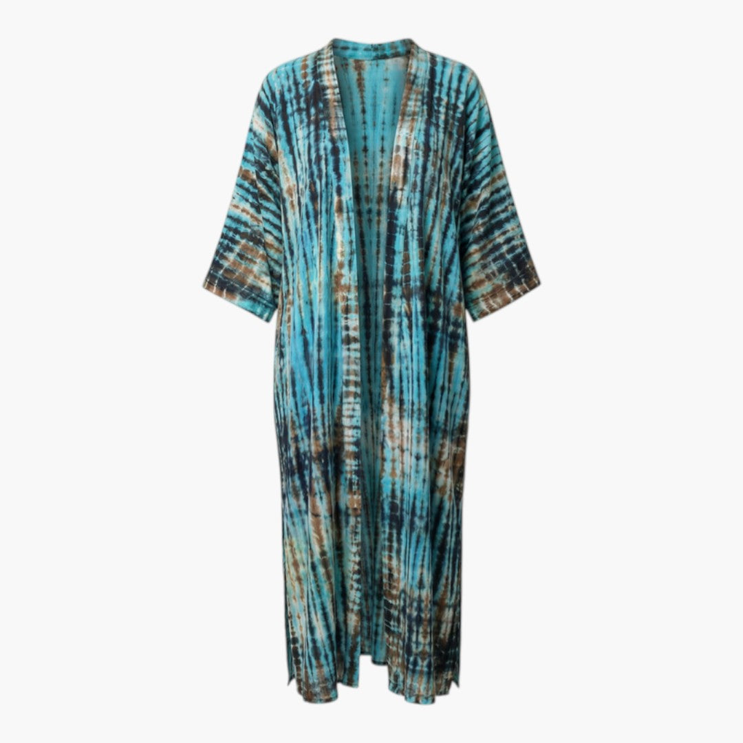 Cache maillot donna con davanti aperto e maniche a tre quarti
