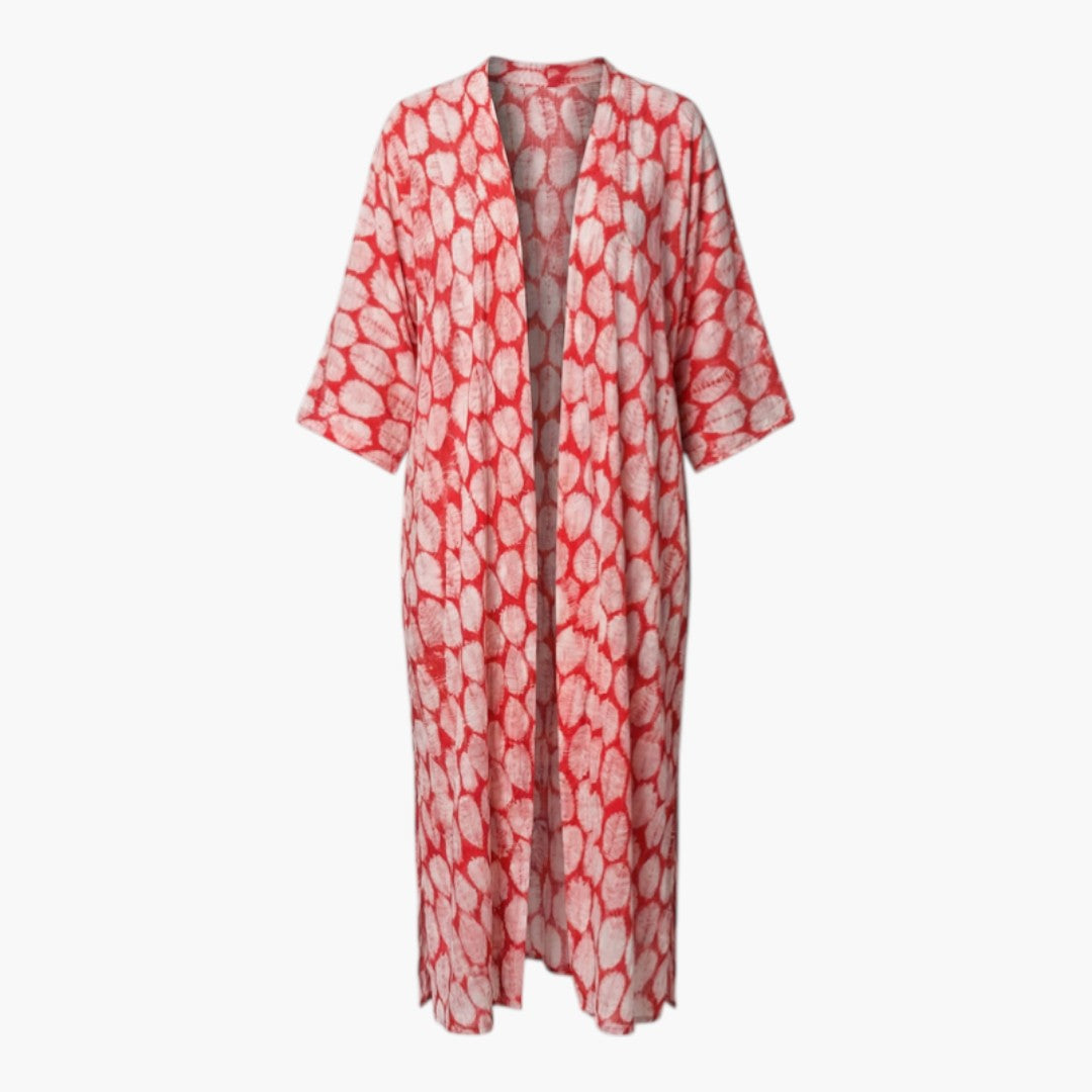 Cache maillot donna con davanti aperto e maniche a tre quarti