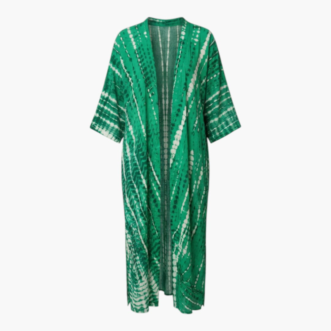 Cache maillot donna con davanti aperto e maniche a tre quarti