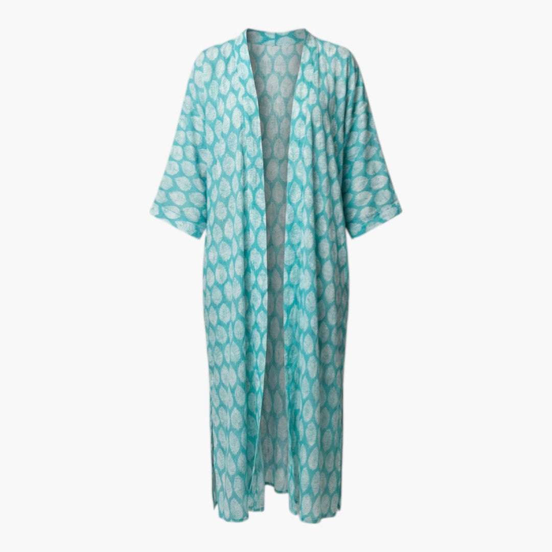 Cache maillot donna con davanti aperto e maniche a tre quarti