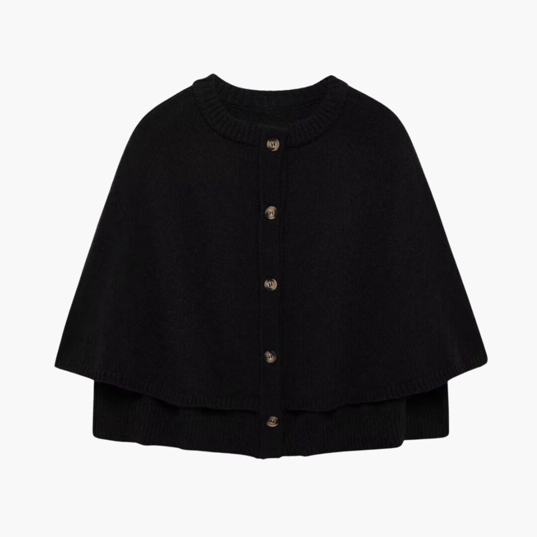 Cape Cardigan Femme Maille avec Boutons