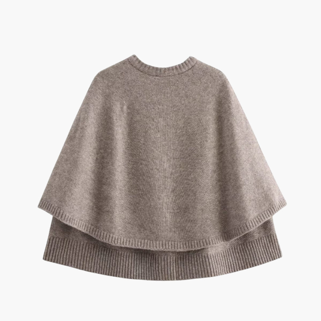 Cape Cardigan Femme Maille avec Boutons
