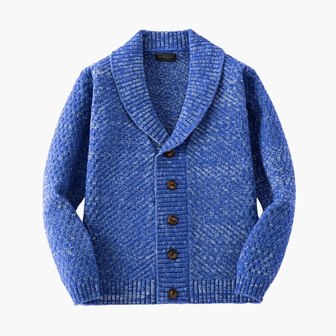 Cardigan maglione uomo con collo sciallato