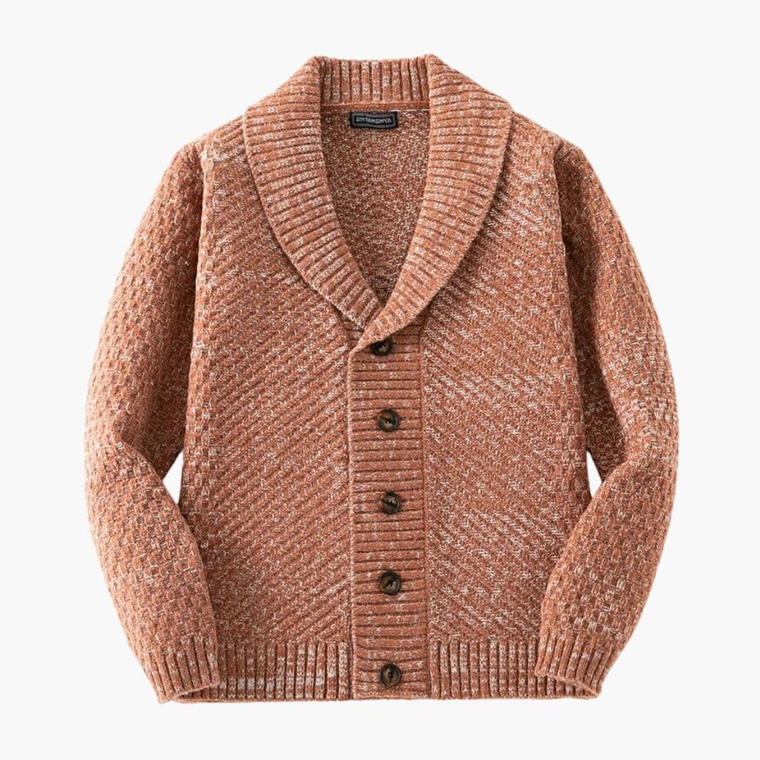 Cardigan maglione uomo con collo sciallato