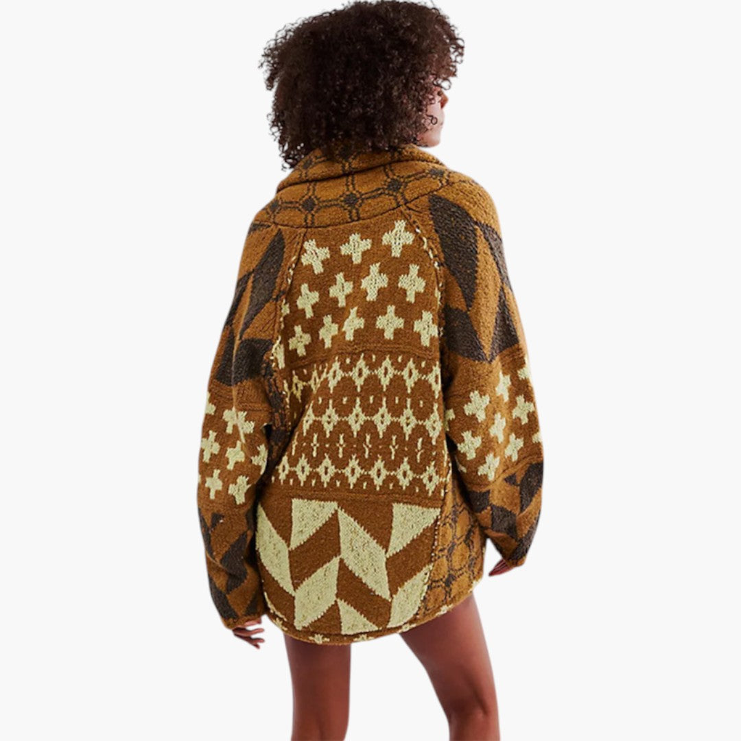 Damen-Cardigan mit Knopfleiste und langen Ärmeln