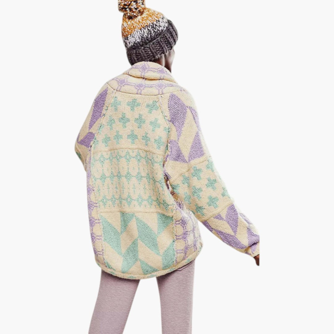 Damen-Cardigan mit Knopfleiste und langen Ärmeln