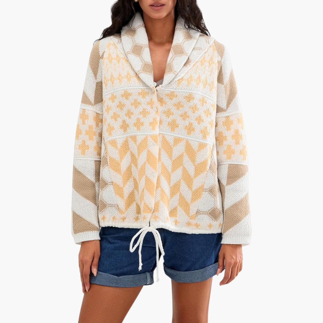 Damen-Cardigan mit Knopfleiste und langen Ärmeln