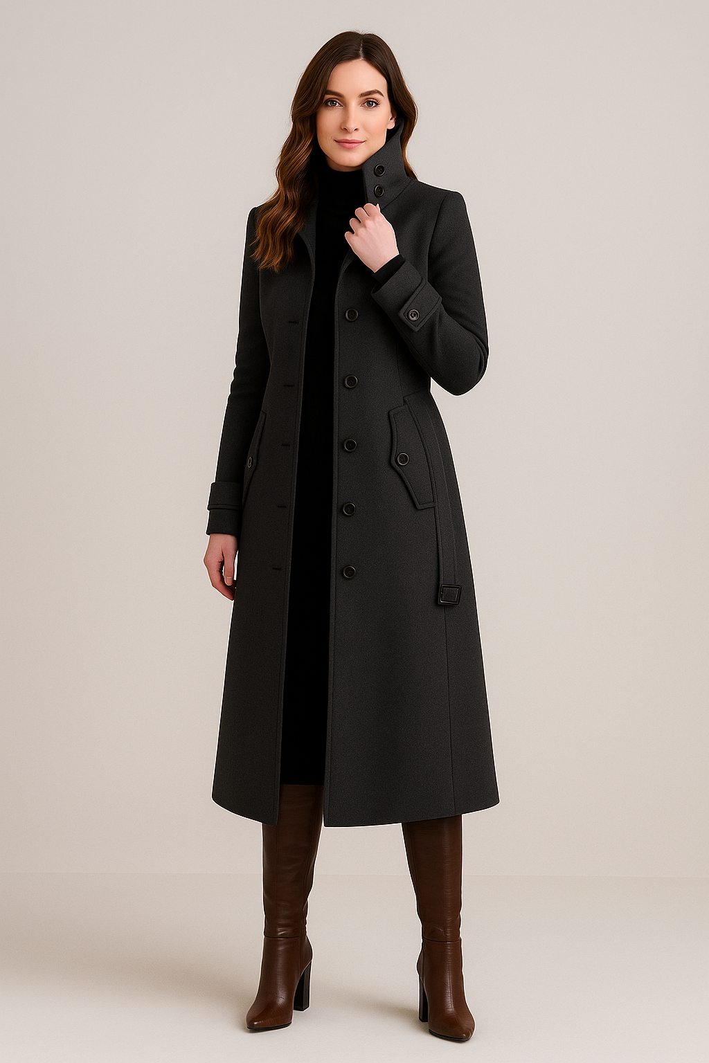 Charie | Women's Winter Coat with Stand-Up Collar