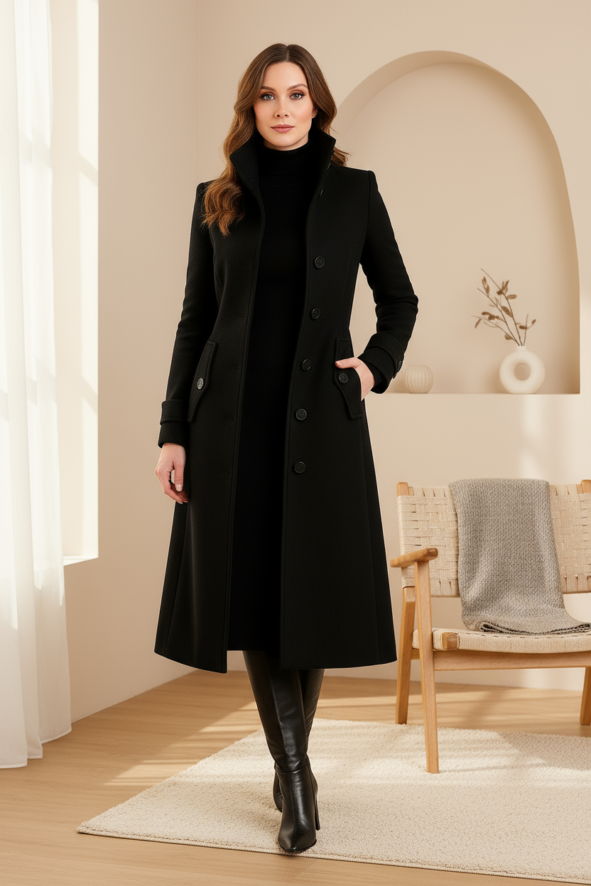 Charie | Women's Winter Coat with Stand-Up Collar